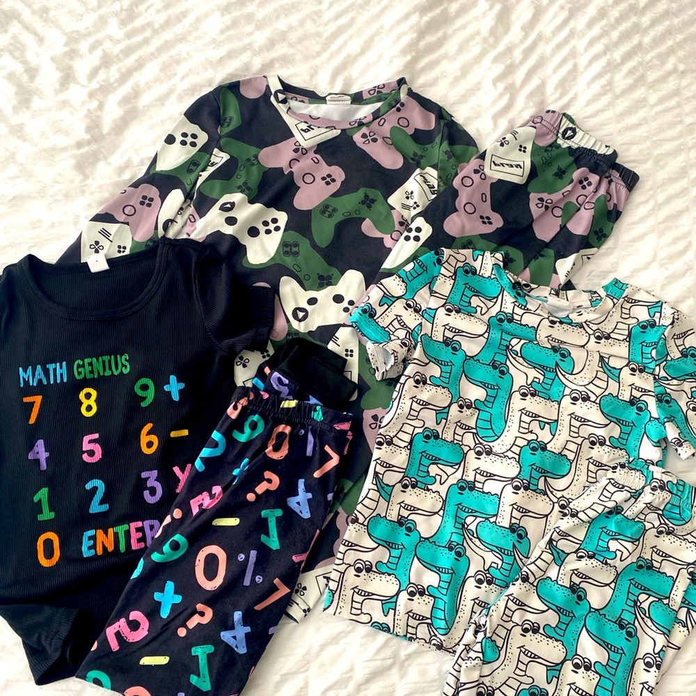 Colorful Kids Pajama Set with Fun Prints